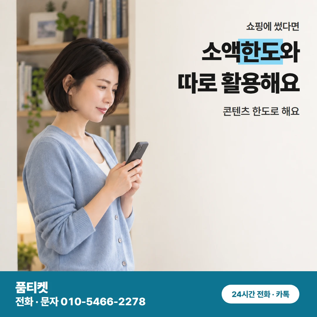 LG이용료 한도 화면